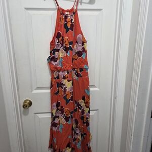 Floral Halter Maxi Dress